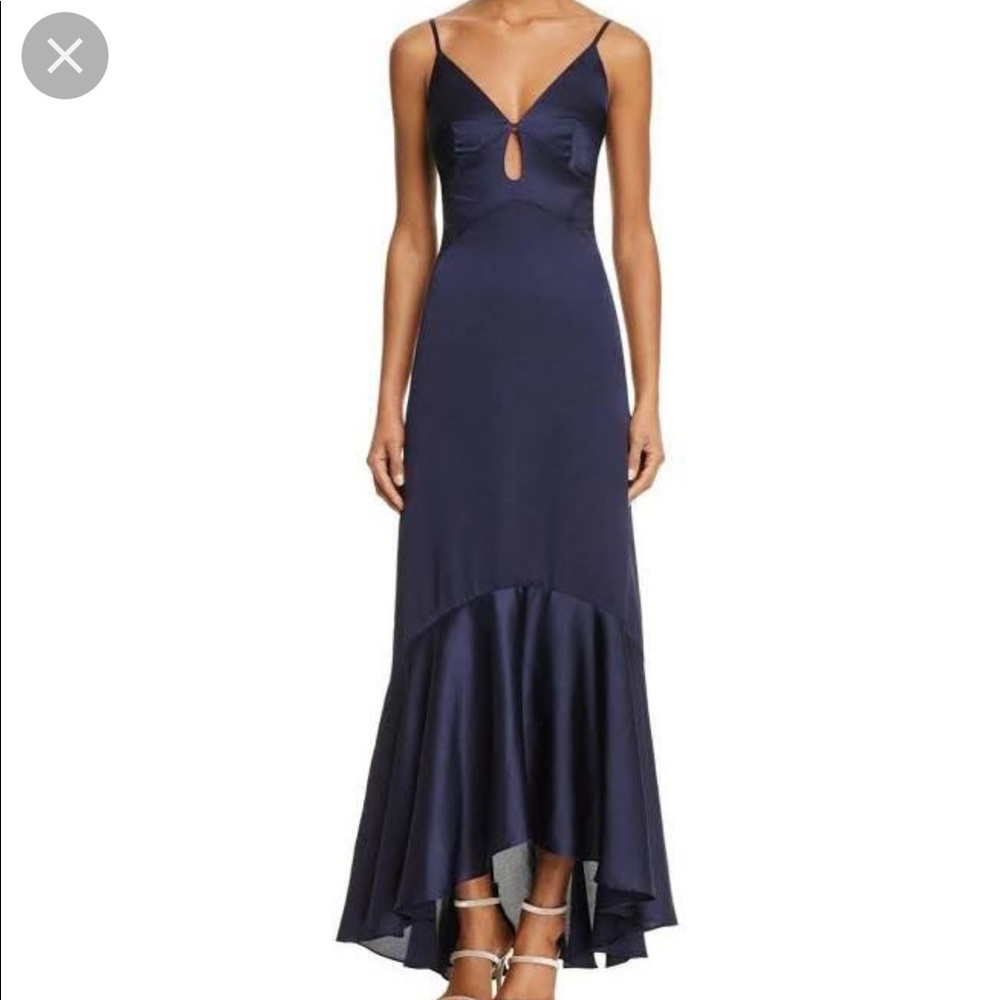 Navy Jarlo navy satin dress